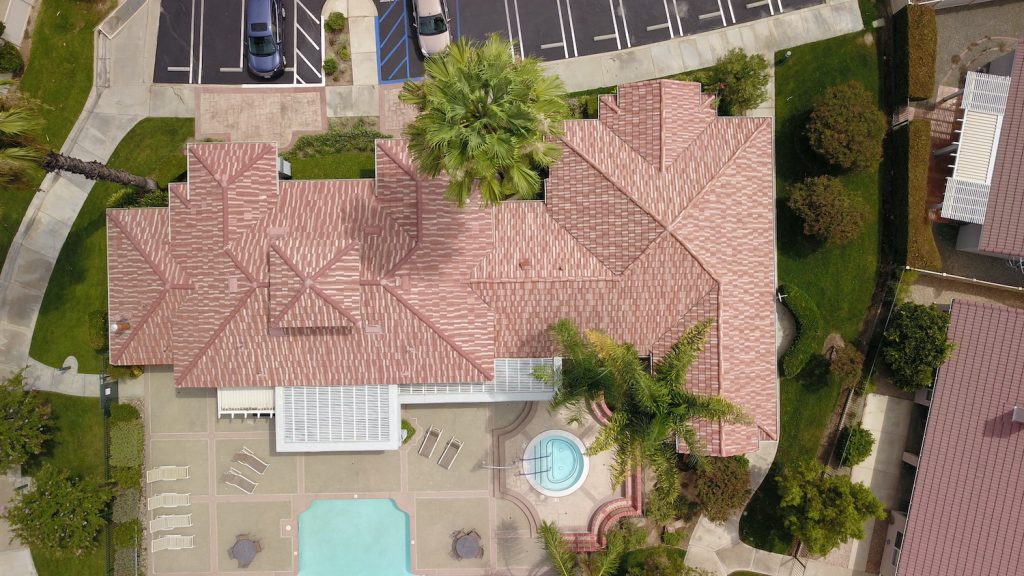 Drone shot of a home