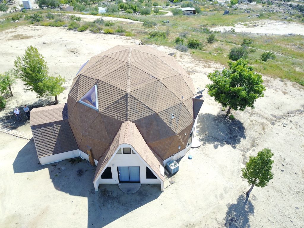 home with dome roof