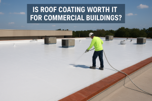 Read more about the article Is a Roof Coating Better Than a Roof Replacement for Commercial Buildings?