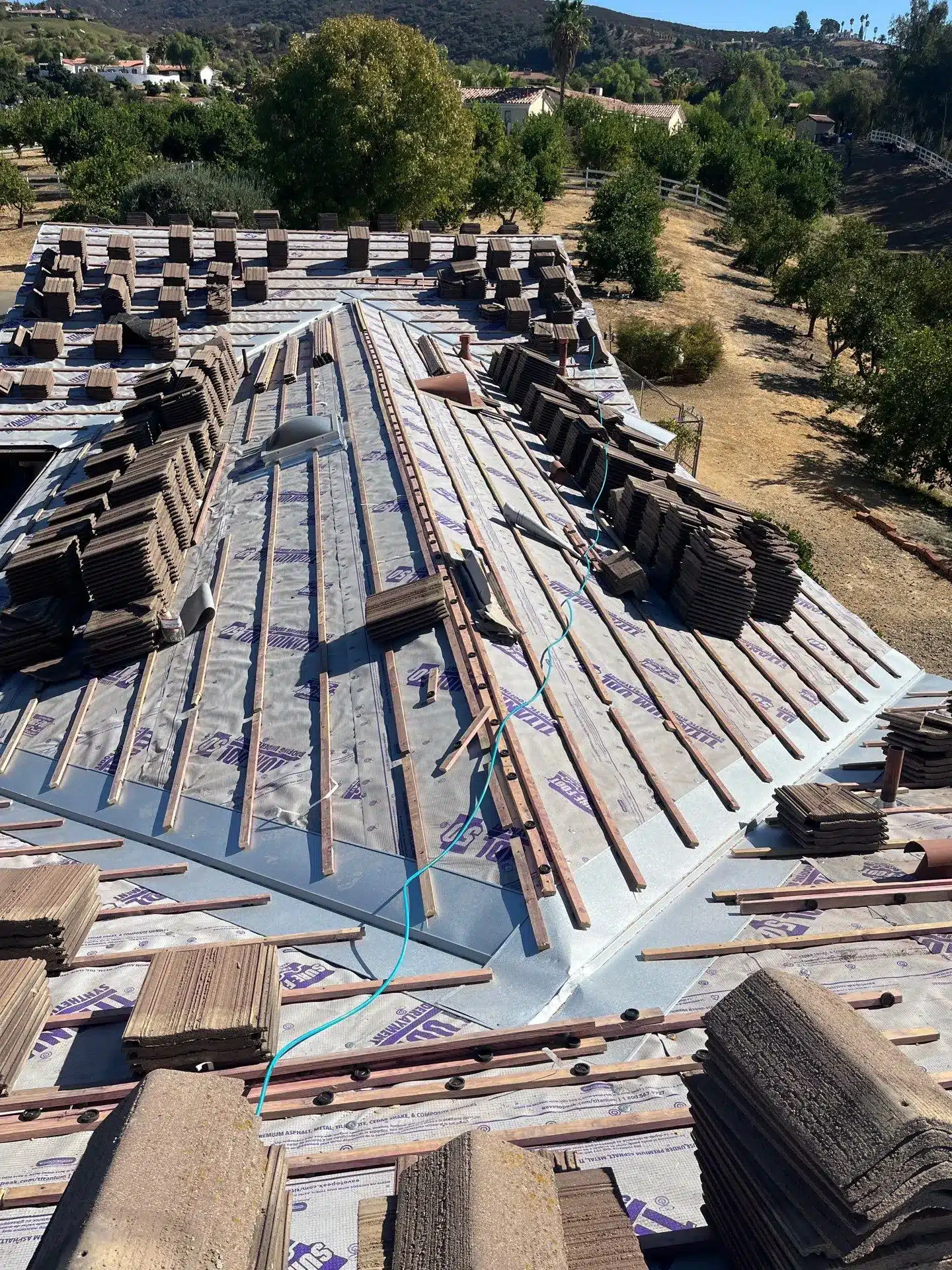 Process of lift and relay tile reroof in Temecula,CA